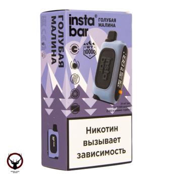 Электронная сигарета PLONQ INSTABAR Голубая малина (10000 затяжек) 20 мг