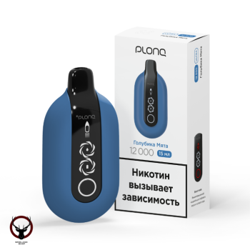 Электронная сигарета PLONQ ULTRA Голубика мята (12000 затяжек) 20 мг