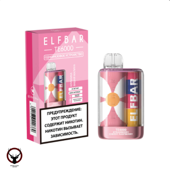 Электронная сигарета ELF BAR TE Клубника вишня малина (6000 затяжек) 20 мг
