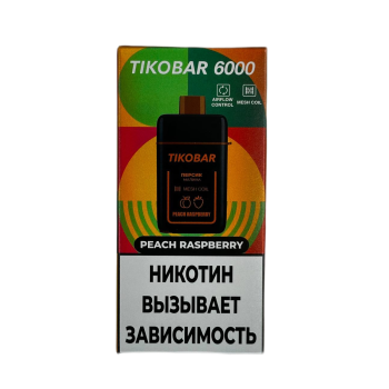 Эл. сиг. TIKOBAR 6000 Peach Raspberry (Персик Малина)  2 %