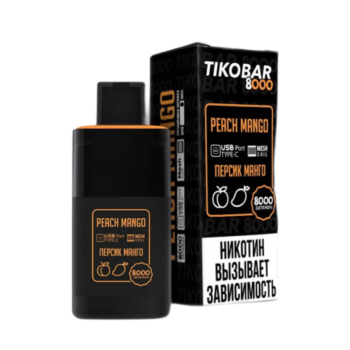 Эл. сиг. TIKOBAR 8000 Peach Mango (Персик Манго) 2 %
