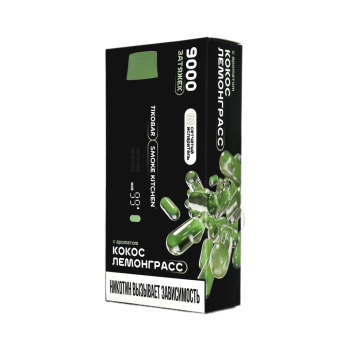Эл. сиг. TIKOBAR SOLOx SMOKE KITCHEN 9000 Lemongrass coconut /Кокос лемонграсс  2 %