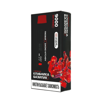 Эл. сиг. TIKOBAR SOLOx SMOKE KITCHEN 9000 Strawberry basil /Клубника базилик 2 %