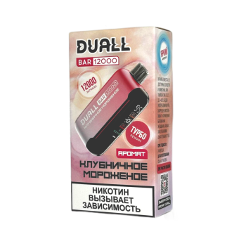Эл. сиг. DUALL BAR 12000 Клубничное мороженое 2 %