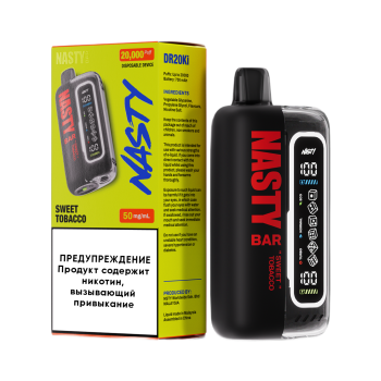 Эл. сиг. NASTY BAR XL DR20Ki 20000 Sweet Tabacco /Сладкий табак 2 %