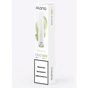 PLONQ PLUS Зелёный чай (1500 затяжек) 20 мг МРК
