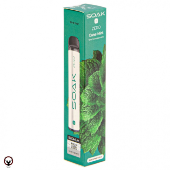 SOAK X ZERO Cane mint 1500 затяжек (без никотина) МРК