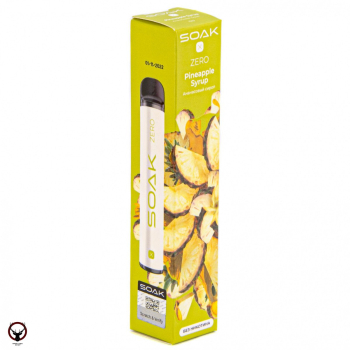 SOAK X ZERO Pineapple syrup 1500 затяжек (без никотина) МРК