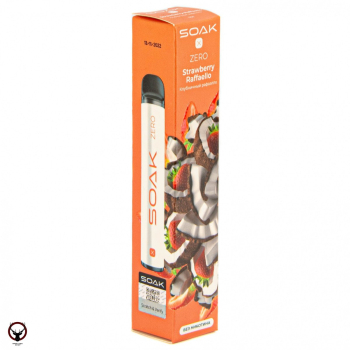 SOAK X ZERO Strawberry Raffaello 1500 затяжек (без никотина) МРК