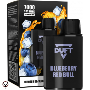 Электронная сигарета DUFT Blueberry Red Bull (7000 затяжек)