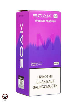 SOAK M Berry lollipops 6000 затяжек МРК