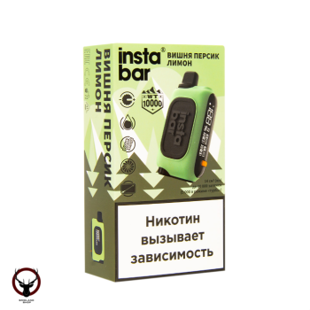 Электронная сигарета PLONQ INSTABAR Вишня Персик Лимон (10000 затяжек) 20 мг