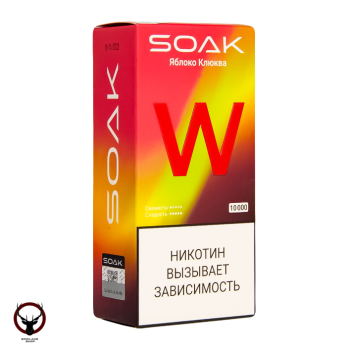 Электронная сигарета SOAK W Яблоко клюква 10000 затяжек