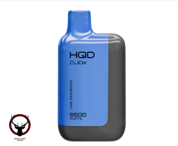 Электронная сигарета HQD CLICK Устройство + картридж Лайм Малина (5500 затяжек)