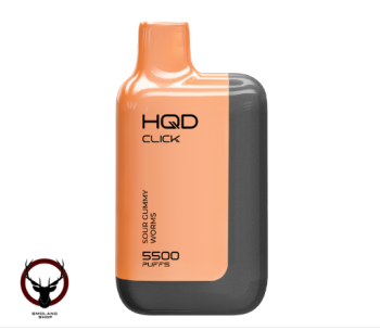 Электронная сигарета HQD CLICK Устройство + картридж Кислые мармеладные червячки (5500 затяжек)
