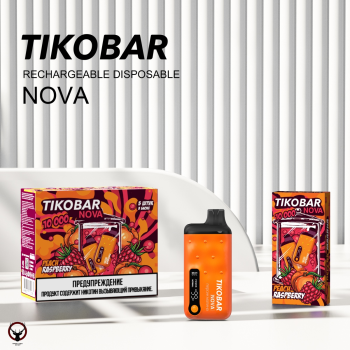 TIKOBAR NOVA Персик малина 10000 затяжек МРК