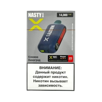 Эл. сиг. NASTY BAR X D14Ki 14000 Cranberry Grape / Клюква виноград 2 %
