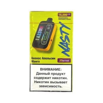 Эл. сиг. NASTY BAR D16Ki 16000 Malibu / Ананас апельсин манго 2 %