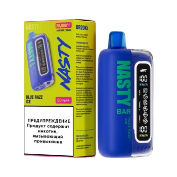 Эл. сиг. NASTY BAR XL DR20Ki 20000 Blue Razz Ice / Голубая малина 2 %