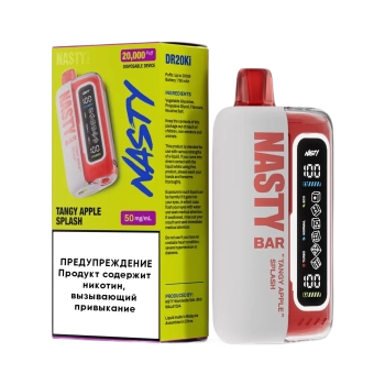 Эл. сиг. NASTY BAR XL DR20Ki 20000 Tangy Apple  Splach /Яблочная газировка 2 %