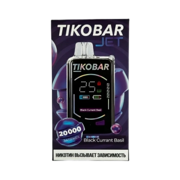 Эл. сиг. TIKOBAR JET 20000 Черная смородина базилик / Black currant bazil  2%