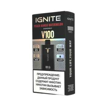 Эл. сиг. IGNITE V 100 10000 Peach Mango Watermelo / Персик манго арбуз  2 %