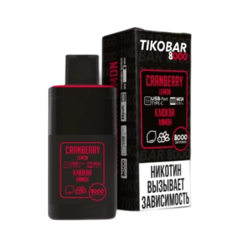 Эл. сиг. TIKOBAR 8000 Cranberry Lemon (Клюква Лимон)  2 %