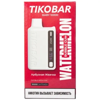 Эл. сиг. TIKOBAR BABY 10000 Watermelon Bubble Gum (Арбузная Жвачка) 2%