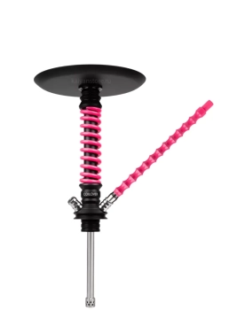 Кальян MAMAY CUSTOMS Coilover MINI BASE Черный матовый/Розовый лак (без колбы)