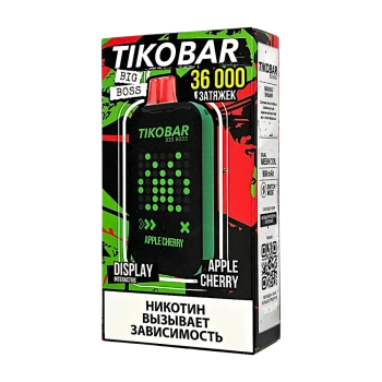 Эл. сиг. TIKOBAR BOSS 36000 Apple Cherry (Яблоко вишня) 2%