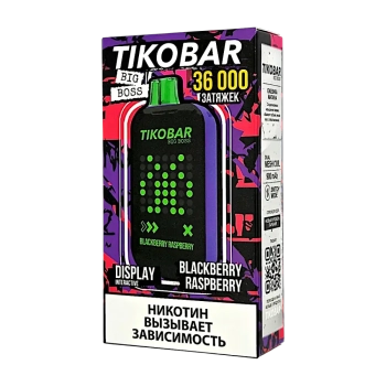 Эл. сиг. TIKOBAR BOSS 36000 Blackberry Raspberry (Ежевика малина) 2%