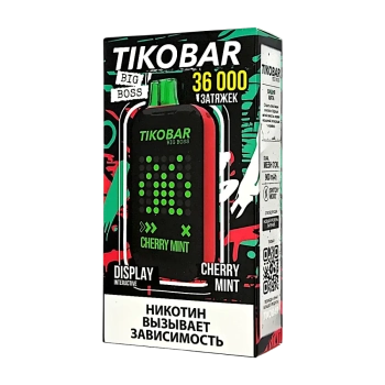 Эл. сиг. TIKOBAR BOSS 36000 Cherry Mint (Вишня мята) 2%