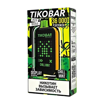 Эл. сиг. TIKOBAR BOSS 36000 Chill Mint (Охлаждающая мята) 2%