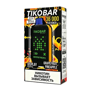 Эл. сиг. TIKOBAR BOSS 36000 Grapefruit Pineapple (Грейпфрут ананас) 2%