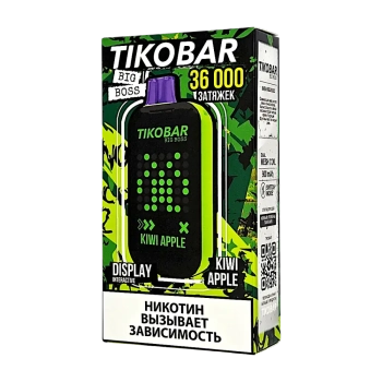 Эл. сиг. TIKOBAR BOSS 36000 Kiwi Apple (Киви яблоко) 2%