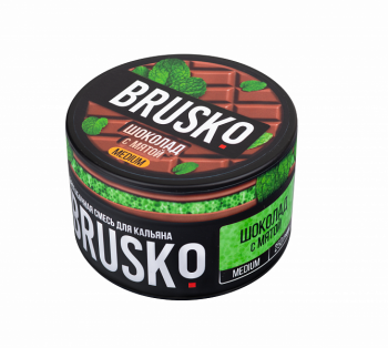 BRUSKO MEDIUM Шоколад с мятой 250гр