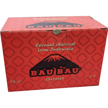 Уголь Bau Bau кокосовый 72 шт красный (25 мм)