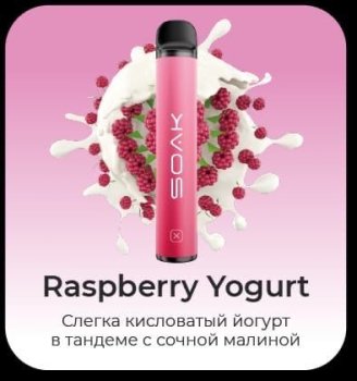 SOAK X Raspberry Yogurt 1500 затяжек