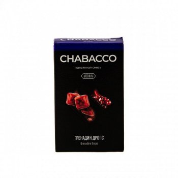 Табак для кальяна Chabacco Mix MEDIUM Grenadine drops 50гр