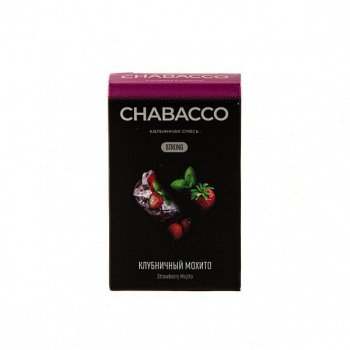Табак для кальяна Chabacco Mix STRONG Strawberry mojito 50гр