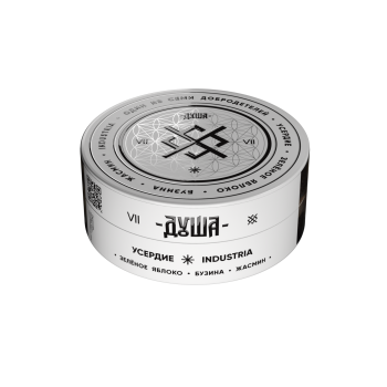 Табак для кальяна ДУША Industria / Усердие (Зелёное яблоко, бузина, жасмин) 25гр.