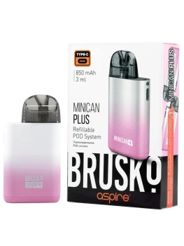 Электронная система BRUSKO Minican Plus (розово-белый градиент)