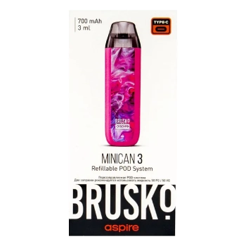 Электронная система BRUSKO Minican 3 розовый флюид