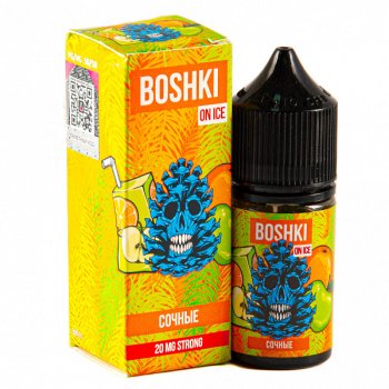 Жидкость BOSHKI ON ICE SALT Сочные 20 мг strong 30 мл