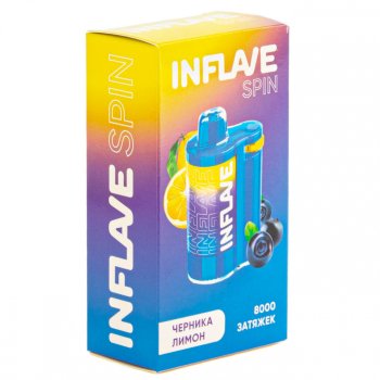 Электронная сигарета INFLAVE SPIN Черника лимон (8000 затяжек)