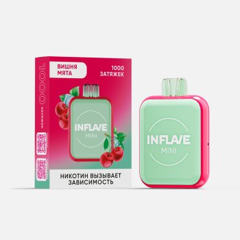 Электронная сигарета INFLAVE MINI Вишня мята (1000 затяжек)