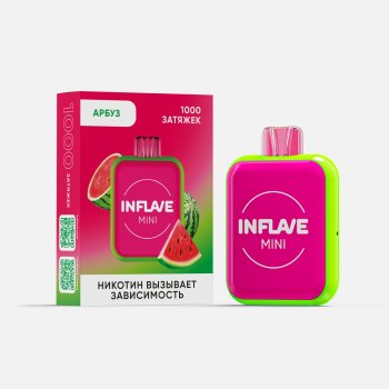 Электронная сигарета INFLAVE MINI Арбуз (1000 затяжек)