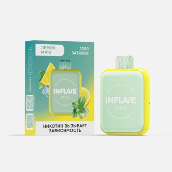 Электронная сигарета INFLAVE MINI Лимон мята (1000 затяжек)