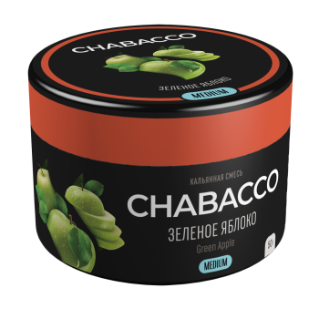 Табак для кальяна Chabacco MEDIUM Green apple 50 гр
