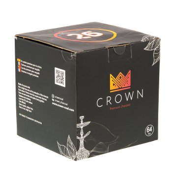 Уголь Crown кокосовый 64 шт (26 мм)